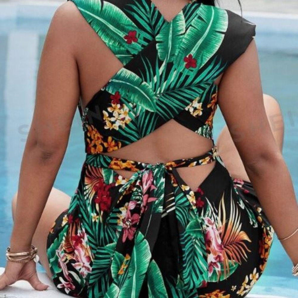 SHEIN Tropical Romper
